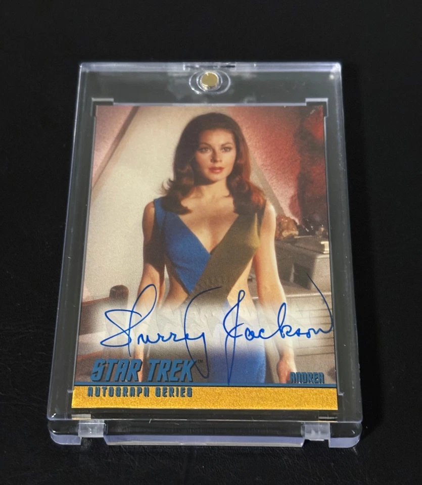 RARE 1997 STAR TREK TOS ORIGINAL SERIES SHERRY JACKSON ANDREA AUTOGRAPH CARD A26 - Image 1 of 2