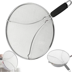 13 Zoll Edelstahl Ölspritzschutz perforiertes Design passt Kochgeschirr - Picture 1 of 5