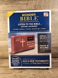 Wonder Bible KJV Audio Player AS SEEN ON TV Rechargeable Old & New Testament - Picture 1 of 9