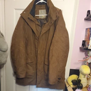 RAINFOREST COAT MENS SIZE L BROWN WINTER MEMBRANE SYSTEM JACKET REMOVABLE LINER - Picture 1 of 8