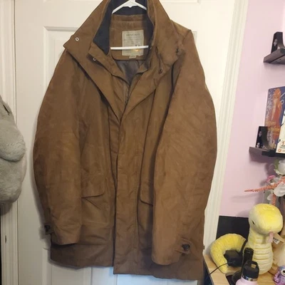 RAINFOREST COAT MENS SIZE L BROWN WINTER MEMBRANE SYSTEM JACKET REMOVABLE LINER - Image 1 of 4