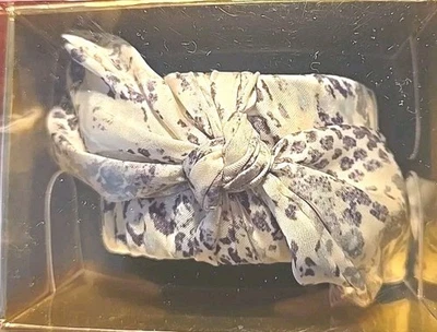  Chico’s Statement Scarf Cuff  Bracelet Gray Snake Skin Pattern Silky Hinged New - Image 1 of 4