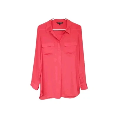 The Collection Debenhams Women’s Blouse UK 12 – Red Long Sleeve Polyester Top - Image 1 of 4