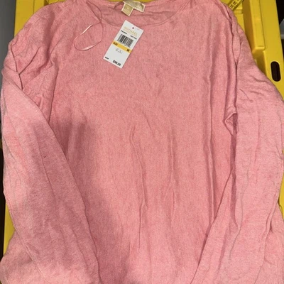 Michael Kors 女式尘土飞扬的玫瑰针织毛衣 M 码 | 全新带标签 | 长袖 — 第 1/4 张图片