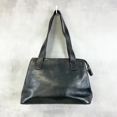 Fossil Womens Handbag Black Leather Structured Shoulder Bag Minimalist Modern - Image 1 of 4