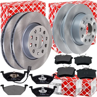 Febi Plaquettes de Disque Frein avant Arrière pour Audi A3 8P VW Golf 5 6 Caddy - Photo 1/4