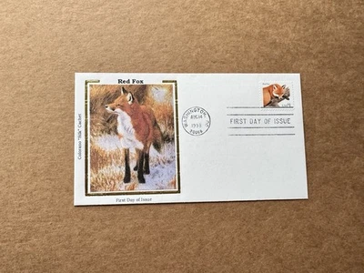 US 1998 FDC +Red Fox #3036 +Colorano Silk Cachet +Red Fox in the Wildness - Image 1 of 2