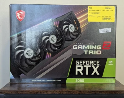 MSI GeForce RTX 3080 GAMING Z Trio LHR 10GB GDDR6X Graphics Card - Image 1 of 4