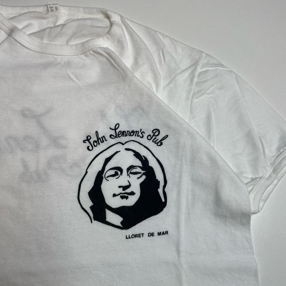 Vintage 70’s John Lennon Pub European Double Sided Graphic T-shirt M Beatles - Image 1 of 4