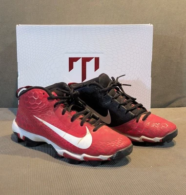 Nike Force Trout 5 Cleats Black Red 6 Youth - Image 1 of 4