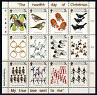 thr  GUERNESEY  noel oiseaux divers 304/315 en mini feuille de 12 timbres  **