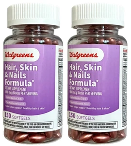 Hair, Skin &Nails Formula 5000 mcg with Biotin-150 Count-Pack of 2 =300 SOFTGELS - Picture 1 of 1