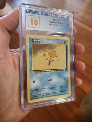(POP 3) CGC 10 PRISTINE Pokemon Staryu 95/130 Base Set 2 Wotc Card - Image 1 of 4