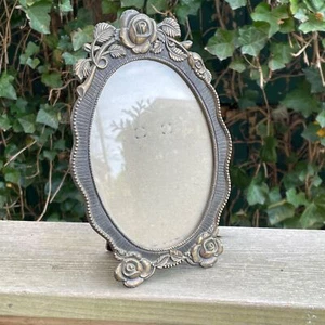 9" Ovaler Rahmen für 6 x 4,5" Foto Rose Bronzeguss Metall Weston Gallery Vintage - Bild 1 von 4
