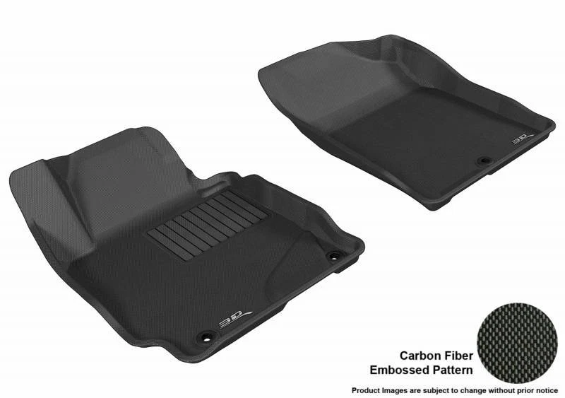 3D MAXpider 11-13 Fits Hyundai Elantra 2013 Coupe 1st Row Carbon Fiber Floor Mat - Image 1 of 4