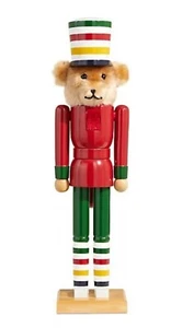 Cascanueces de oso de 18 pulgadas con rayas HBC canadienses icónico de Hudson's Bay de colección - Imagen 1 de 1