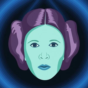 Prinzessin Leia/Carrie Fisher Star Wars Pop Art Ltd. Ed. Druck signiert vom Künstler - Bild 1 von 6