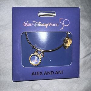 Walt Disney World 50th Anniversary Castle Goldtone Bracelet by Alex and Ani