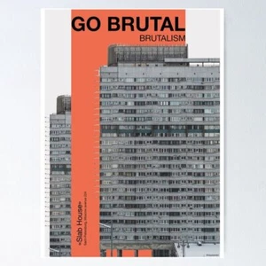 ¡NUEVO! Póster Best Design GO BRUTAL, brutalismo soviético - Imagen 1 de 1