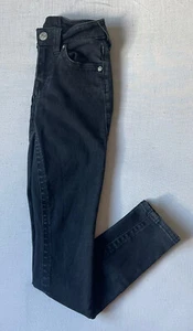 TRUE RELIGION Jennie Black Curvy Skinny Jeans Size 26 - Picture 1 of 14