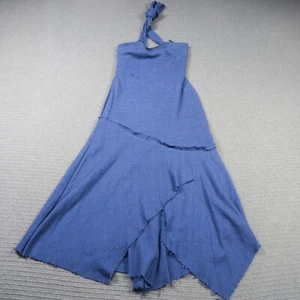 Bec & Bridge Womens A-Line Dress 10 Small Blue Halter Tie Asymetrical Backless - Picture 1 of 9