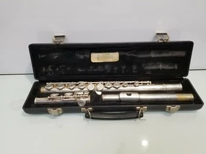 E.L. DeFord  Elkhart Flute A51665  #1 with Hard Case - Picture 1 of 7