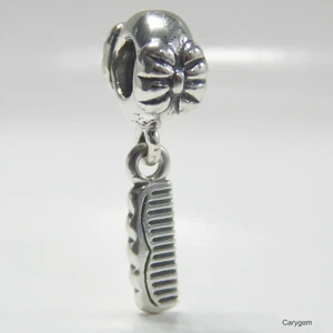 NEU AUTHENTISCH PANDORA CHARM SCHÖNE SCHLOSSEN KAMM 791089 BAUMELN MIT WILDLEDER HÜFTCHEN - Bild 1 von 5