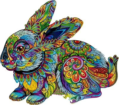 WOODVIO - Puzzle in legno per adulti e bambini - Lepre, 188 pezzi (44 x 38 cm) - Immagine 1 di 4