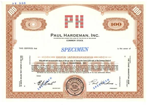 Paul Hardeman, Inc. PROBE. Aktienzertifikat. Raketen - Bild 1 von 1