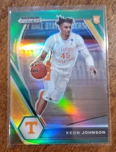 2021-22 Panini Prizm Draft Picks - Green Prizm #7 Keon Johnson (RC) - Picture 1 of 2