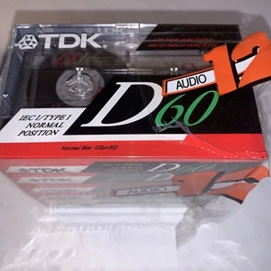 PACK DE 6 cintas de casete de audio en blanco TDK D60 IEC1/Tipo 1 de alta salida - NUEVO SELLADOLR2 - Imagen 1 de 5