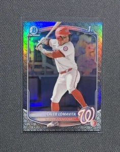 2025 Bowman Caleb Lomavita /100 Steel Metal 1st RC Washington Nationals Prospect - Picture 1 of 2