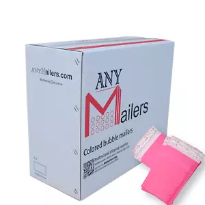 AirnDefense 250 #0 6.5X10" Pink Poly Bubble Mailers Shipping Padded Envelope - Picture 1 of 13