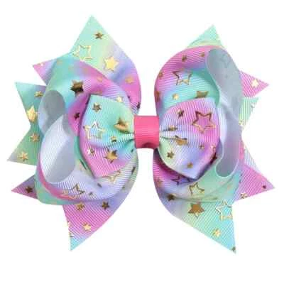 Clip de moño para niñas - arco iris Foto 1 de 2