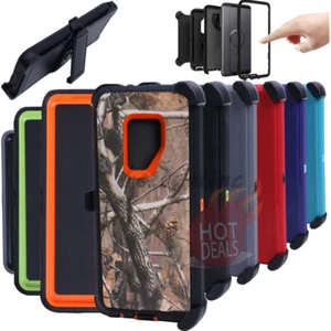 For Samsung Galaxy S9/S9 Plus Rugged Shockproof With Belt Clip Case Cover - Picture 1 of 25