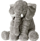 GRIFIL ZERO Big Elephant Stuffed Animal Plush Toy 25 Inches Cute XXL Size Grey