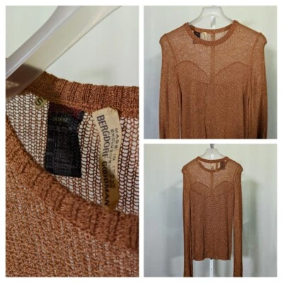 Emilio Pucci for Bergdorf Goodman Clay Italian Knit Bodycon Shirt Mod Space Age - Image 1 of 4