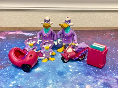 Vintage 1990's Darkwing Duck Action Figure Lot Cover