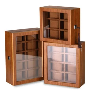 QUALITY Mens Matte Wood Watch Display Case Collection Storage Holder Wooden Box - Picture 1 of 7