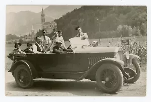 CARTE PHOTO, Lourdes autocar voiture ancienne black man chauffeur passagers - Picture 1 of 2