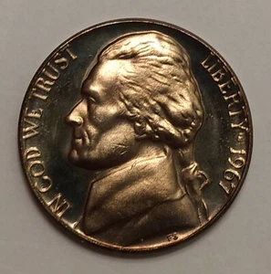 1967 SMS Jefferson Nickel ~ Gem DCAM - Bild 1 von 8