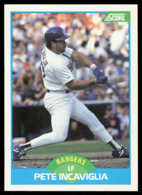 1989 Score 201 Pete Incaviglia Texas Rangers - Image 1 of 2