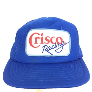 Vtg 90s Crisco Racing Patch Hat Nascar Foam Mesh Snap Back Baseball Dad Ball Cap - Picture 1 of 12