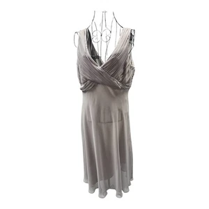 Adrianna Papell Size 16 Women’s Lined Evening Dress Lined Swing Bottom Taupe - Picture 1 of 6
