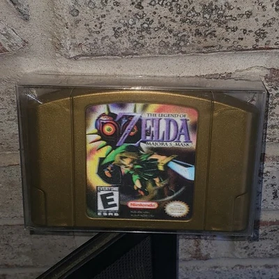 Legend of Zelda Majoras Mask Collectors N64 Holographic Gold Tested Authentic - Image 1 of 4