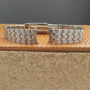 Correa de reloj vintage clásica de cuarzo para mujer de 12 mm de acero inoxidable de los años 70 sin usar - Imagen 1 de 10