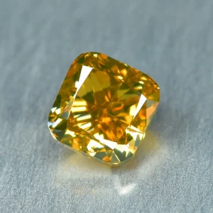 0.19Ct Cushion _ Mesmerizing Natural Yellowish Orange Diamond No Treated Diamond - Picture 1 of 2