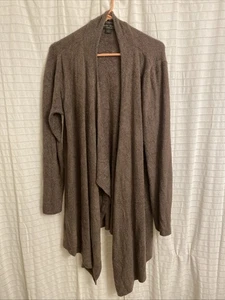 Barefoot Dreams Bamboo Chic Lite Waterfall Drape Cardigan 1X braun kuschelig warm - Bild 1 von 5