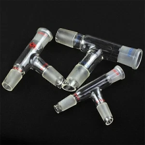 Laboratory Distillation 75 Bend Glassware Adapter Three Way Chemistry - Picture 1 of 12