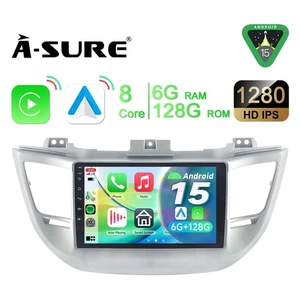 9" 6G+128GB Autoradio Für Hyundai Tucson 2015-2018 Android 15 GPS CarPlay Navi - Bild 1 von 16